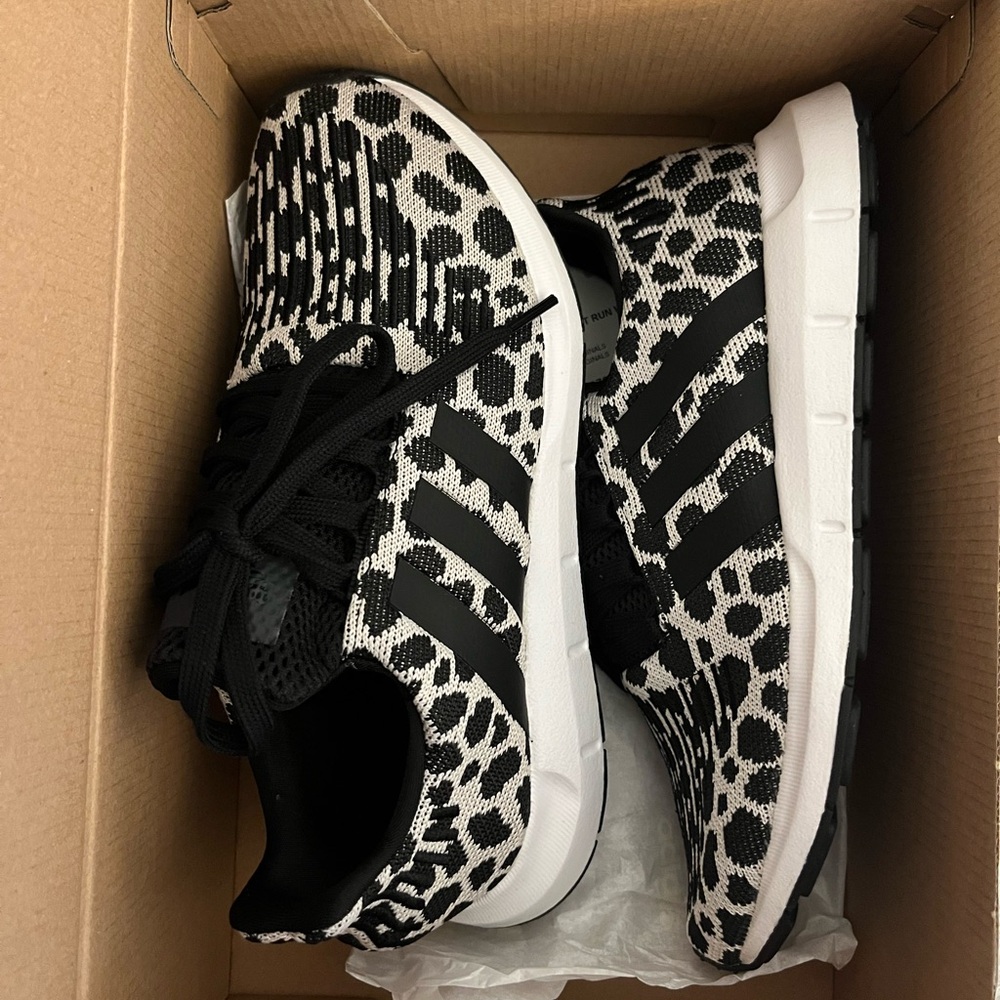 Adidas Swift Run. Patterned. Brand new, never worn, in box.